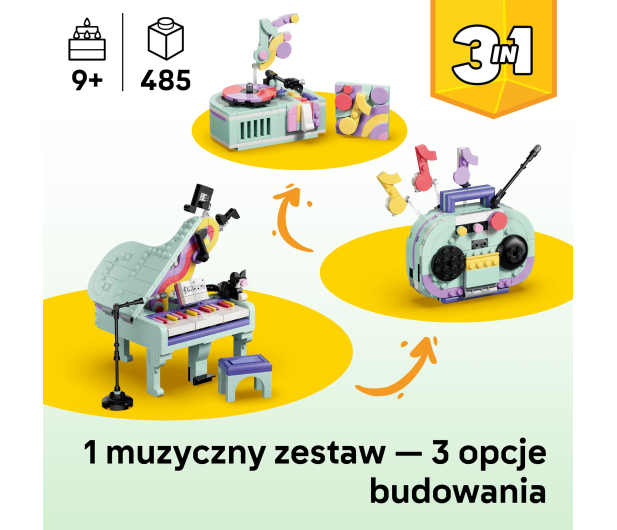 LEGO CREATOR 31392 Dekoracyjny fortepian z kotem - 1529756 - zdjęcie 4